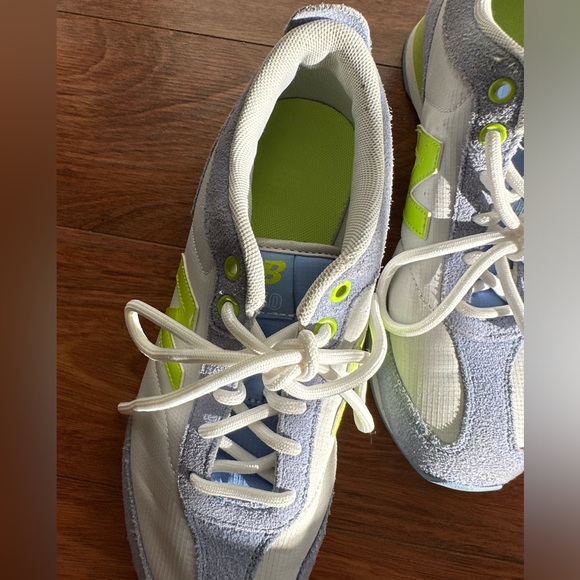 New Balance 550 WL550LB Retro Running Shoes Sneakers Grey/Neon/Blue Womens Sz 7 - Picture 7 of 10